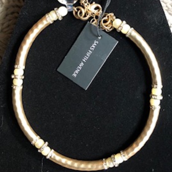 *HOST PICK* Matte Gold Bar and Pearl Necklace *NEW* - Picture 3 of 3